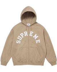 Supreme - X Champion Zip Up Hooded Sweatshirt - Lyst