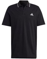 adidas - S Aeroready Essentials Pique Small Logo Polo Shirt Black Small - Lyst