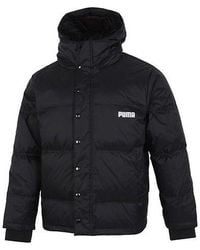 PUMA - Logo Puffer Jacket - Lyst