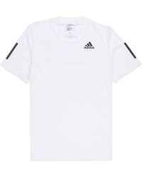 adidas - Solid Color Stripe Sports Breathable Round Neck Short Sleeve T-Shirt - Lyst