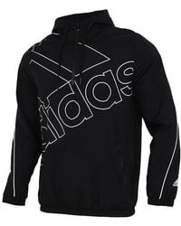 adidas - M Favs Q1 Wb Large Logo Printing Sports Hooded Jacket - Lyst