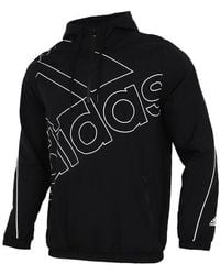 adidas - M Favs Q1 Wb Large Logo Printing Sports Hooded Jacket - Lyst