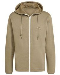 adidas - Solid Color Zipper Long Sleeves Sports Hooded Jacket - Lyst