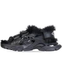 Balenciaga - (Wmns) Track Sandals 'Fake Fur' - Lyst