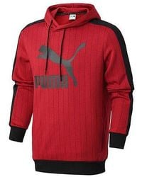 PUMA - Pinstripe Aop Pullover Hoodie - Lyst