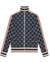 Gucci - Classic Gg Cotton Jacquard Zipper Jacket - Lyst