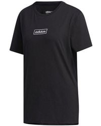 adidas - (Wmns) Neo C+ Tee Logo Embroidered Loose Breathable Sports Short Sleeve - Lyst