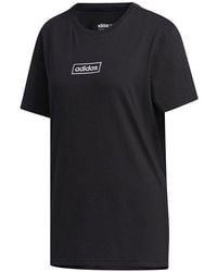 adidas - (Wmns) Neo C+ Tee Logo Embroidered Loose Breathable Sports Short Sleeve - Lyst