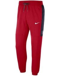 Nike - Nba Brooklyn Nets Contrasting Colors Logo Fleece Lacing Sports Pants/Trousers/Joggers - Lyst