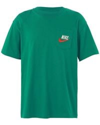 Nike - Sportswear Casual Sports Breathable Back Large Logo Round Neck Short Sleeve Malachite - Lyst