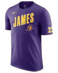 Nike - Nba Los Angeles Lakers Lebron James Sports Short Sleeve - Lyst