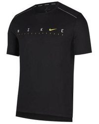 Nike - Dri-Fit Miler Future Fast Mesh Quick Dry Reflective Element Short Sleeve - Lyst