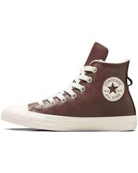 Converse - (Wmns) Chuck Taylor All Star Leather Faux Fur Lining 'Dark' - Lyst