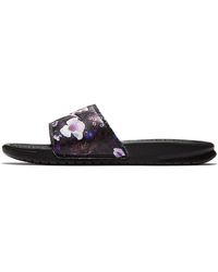 Nike Benassi Jdi Floral Slide in Black Lyst