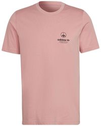 adidas - Originals Solid Color Alphabet Logo Round Neck Pullover Sports Short Sleeve T-Shirt - Lyst