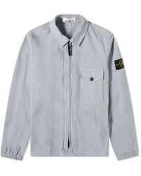 Stone Island - Garment Dyed Zip Shirt Overshirt 'Light' - Lyst