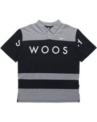 Nike - Sportswear Swoosh Logo Printing Contrasting Colors Loose Polo Shirt - Lyst