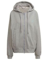 adidas - (Wmns) X Stella Mccartney Crossover Sports Hooded Zipper Cardigan Long Sleeves Hoodie Jacket Medium Hemp - Lyst