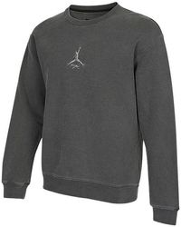 Nike - As J Flt Hrtg Flc Crew Embroidered Logo Sports Solid Color Knit Pullover Round Neck Autumn - Lyst