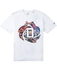adidas - Rose Logo Cartoon Ross Pattern Printing Casual Round Neck Short Sleeve T-Shirt - Lyst