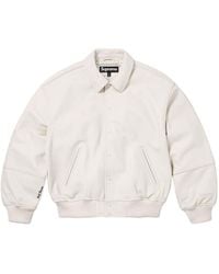 Supreme - Gore-Tex Infinium Windstopper Leather Varsity Jacket - Lyst