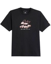adidas - Originals Shmoofoil Pattern Printing Athleisure Casual Sports Short Sleeve Couple Style - Lyst