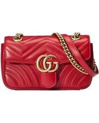 Gucci - GG Marmont Mini Matelasse Leather Shoulder Bag - Lyst
