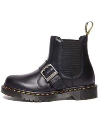 Dr. Martens - Dr.martens 2976 Buckle Pull Up Leather Chelsea Boots - Lyst
