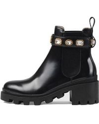 Gucci - (Wmns) Ankle Boot With Belt Leather' - Lyst