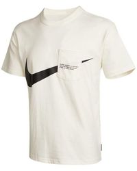 Nike - As Sportswear Swsh Pocket Ss Tee Sail - Lyst