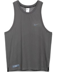 Nike - Dri-Fit Run Division Rise 365 Running Tank Top 'Medium Ash' - Lyst