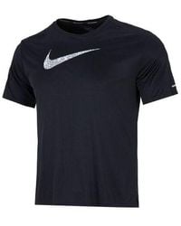 Nike - Dri-Fit Wild Run Miler Casual Breathable Running Solid Color Reflective Sports Short Sleeve - Lyst