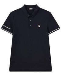 Fila - Embroidery Logo Casual Sport Short Sleeve Poloshirt - Lyst