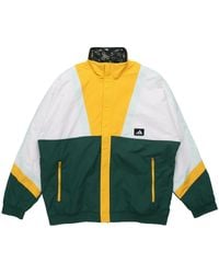 adidas - Ub Jkt Silo Logo Casual Sports Colorblock Jacket Forest - Lyst