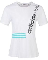 adidas - (Wmns) Neo Sports Pullover Round Neck Short Sleeve - Lyst
