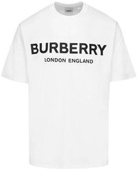 Burberry - Cotton Logo Printing Classic Short Sleeve - Lyst