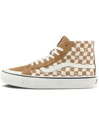 Vans - Sk8-Hi High Top Casual Skate Shoes Grid - Lyst