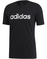 adidas - Alphabet Logo Printing Round Neck Casual Short Sleeve T-Shirt - Lyst