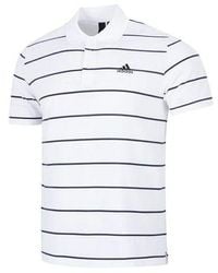 adidas - Stripe Small Label Athleisure Casual Sports Short Sleeve Polo Shirt - Lyst