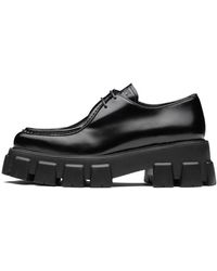 Prada - (Wmns) Monolith Pattern Calf Pointy Derby Shoes - Lyst