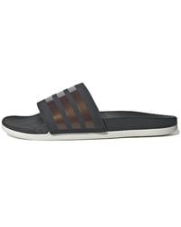 adidas - (Wmns) Adilette Comfort Slides 'Stripes Shimmer - Lyst