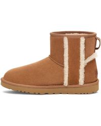 UGG - (Wmns) Classic Mini Shearling Logo 'Chestnut' - Lyst