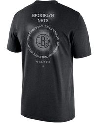 Nike - Brooklyn Nets Geometry Pattern Logo Printing Round Neck Short Sleeve T-Shirt - Lyst