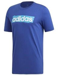 adidas - Alphabet Logo Printing Sports Short Sleeve - Lyst