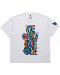 adidas - Originals Artist Tee Ss Earth Printing Sports Round Neck Short Sleeve - Lyst
