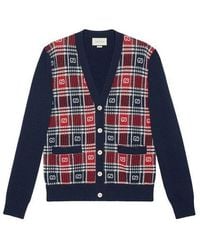 Gucci - Gg Checked Jacquard Cashmere Sweater For - Lyst