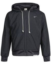 Nike - Standard Issue Basketball Hoodie Jacket Smoke - Lyst