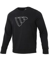 adidas - Fi Swt Ft Bos Logo Printing Sports Round Neck Pullover - Lyst