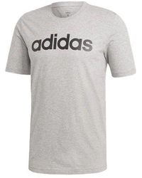 adidas - Lin Tee Sports Stylish Alphabet Medium Hemp T-Shirt - Lyst