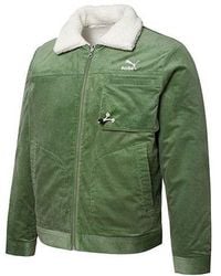 PUMA - Cord Embroidered Logo Reversible Corduroy Jacket - Lyst